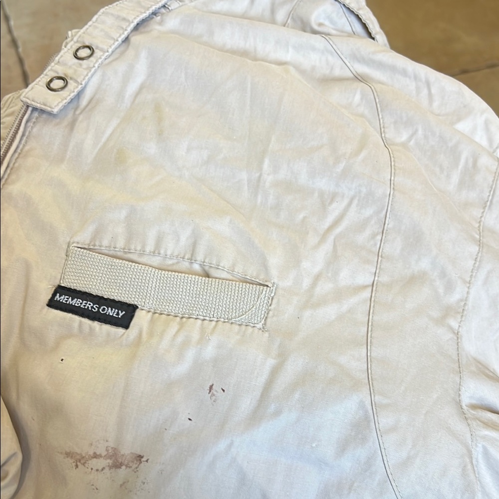 Members Only Cream Lightweight Jacket